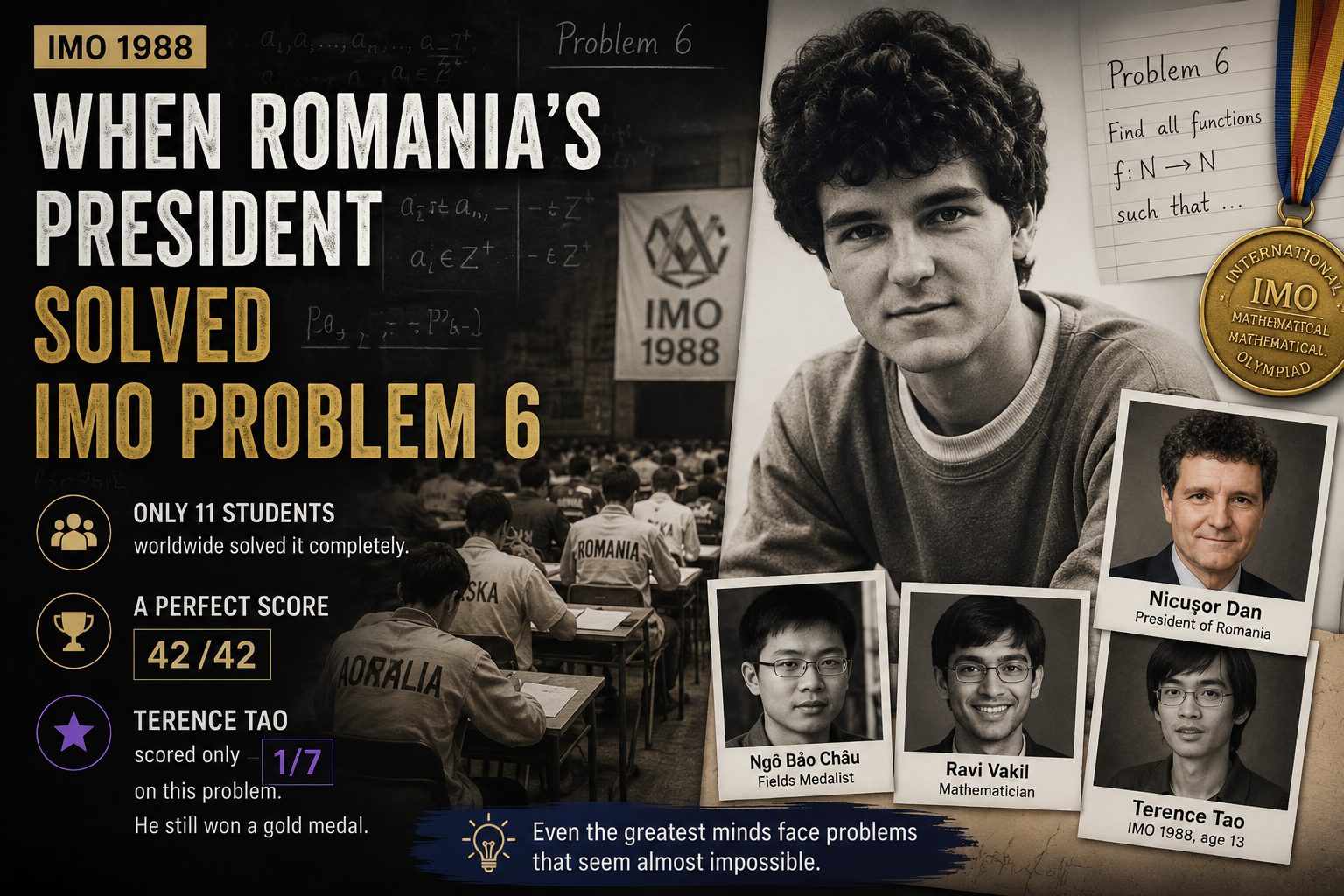 The Romanian President, Terence Tao, and the Legendary IMO Problem 6